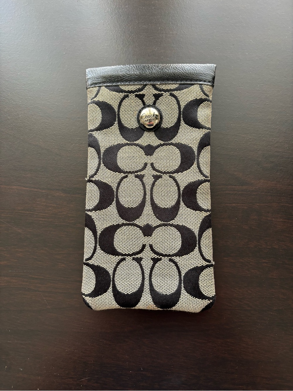 Coach Signature Jacquard  Glasses Case